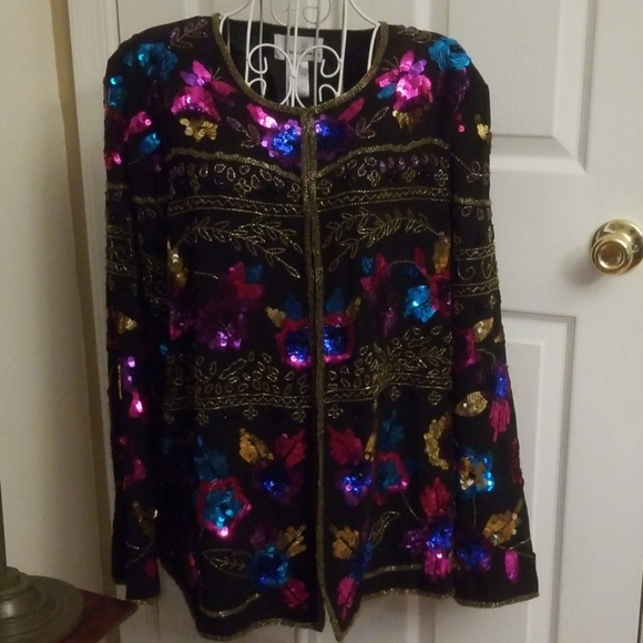 Draper's & Damon's Jackets & Blazers - Gorgeous Draper's & Damon's silk sequined jacket